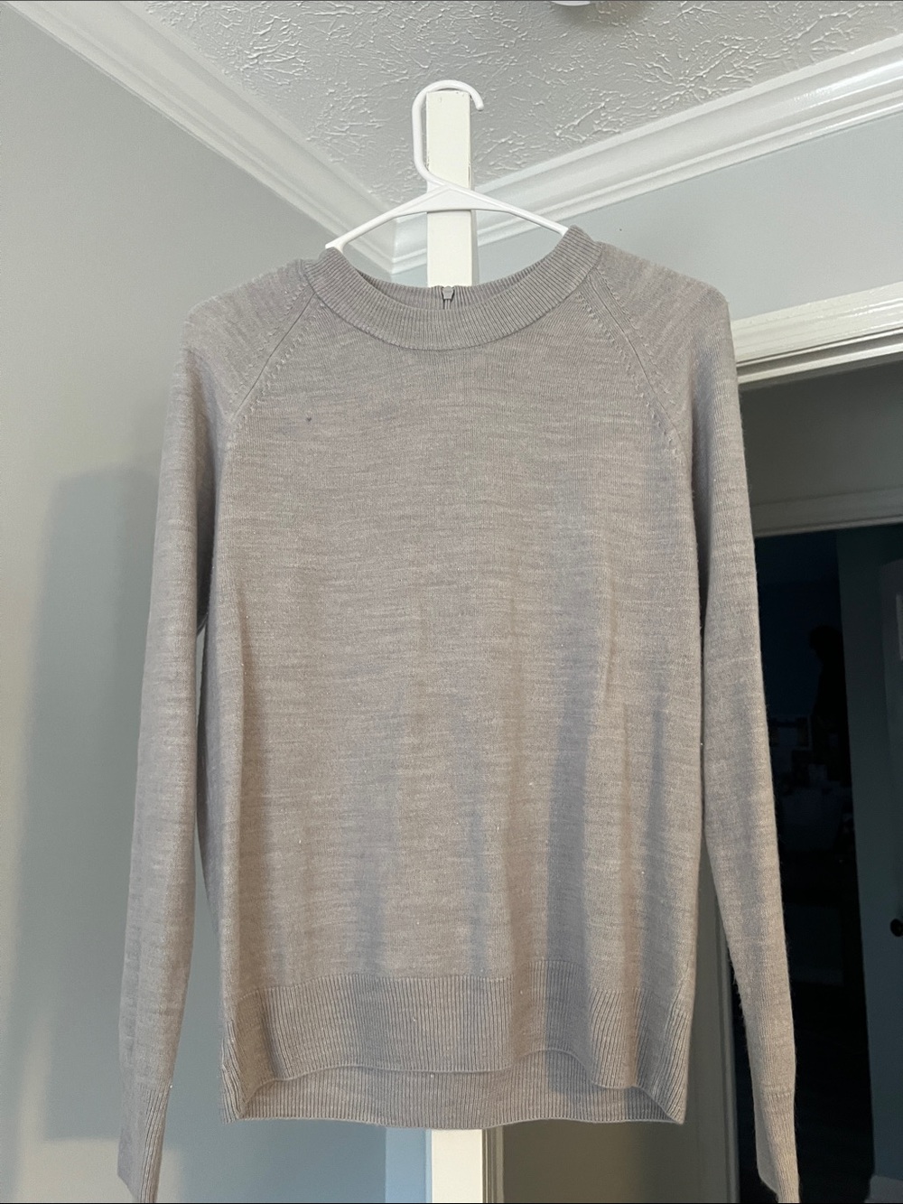 Tint & Shadow Women’s  Classic Crewneck Sweater in Light Gray -